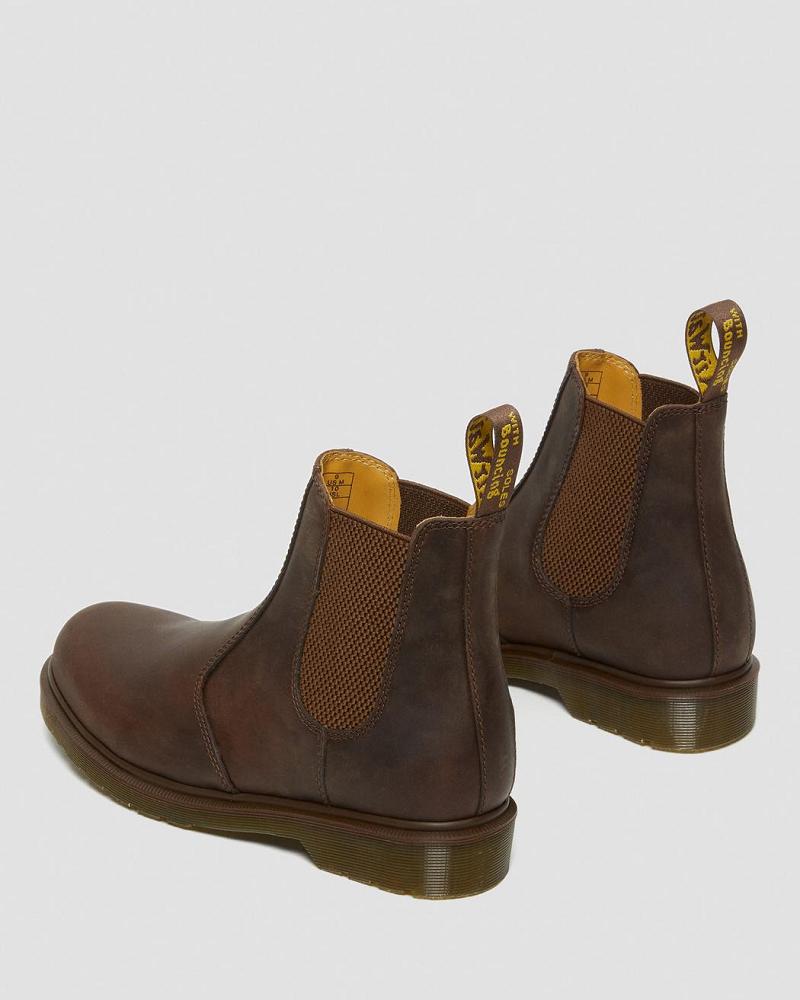 Brown Women's Dr Martens 2976 Crazy Horse Leather Ankle Boots | CA 22JPQ